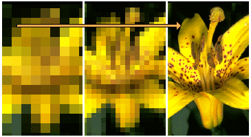 Visual effect of GIF interlacing.