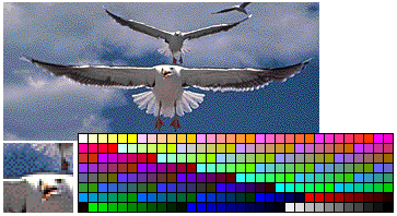 Photograph dithered to system palette.